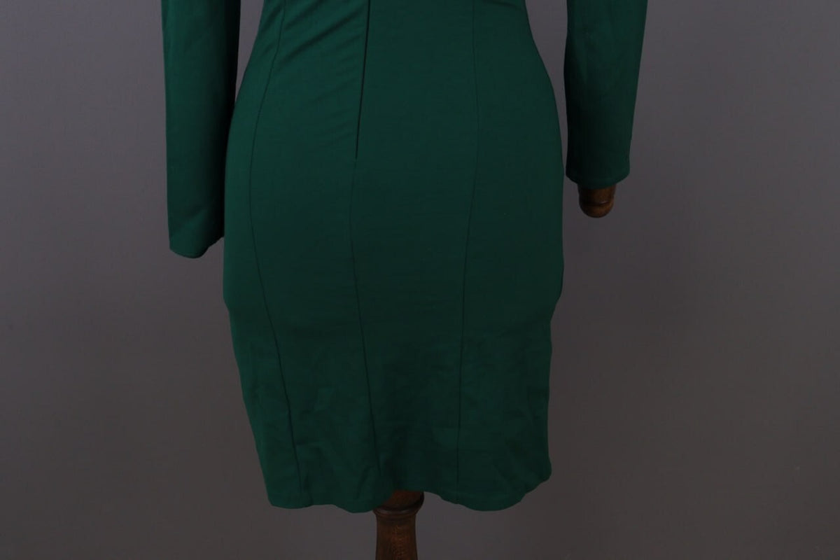 J. Crew Green Long Sleeve Bodycon Evening Midi Dress – Size XS