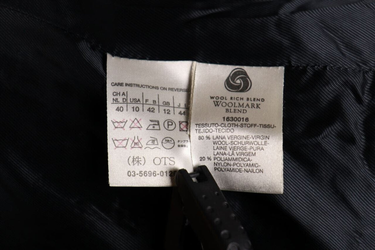 WEEKEND MAX MARA Black Multipocket Wool Tweed Coat – Size I 44 / GB 12 / USA 10