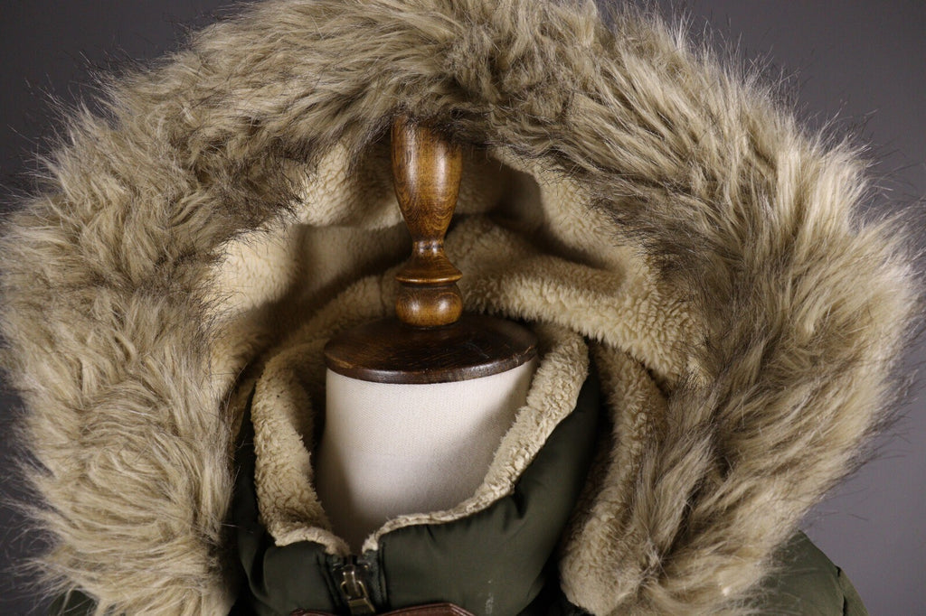 Lauren Ralph Lauren Khaki Down Faux Fur Parka Jacket – Size XL