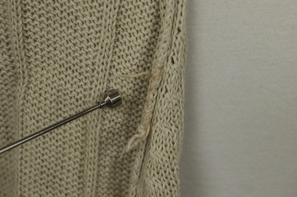 GUDRUN SJODEN Beige Knitted Long Sleeve Button Front Cardigan Sweater – Size XL