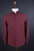Desigual Regular Fit Red Check Long Sleeve Button Down Shirt – Size S