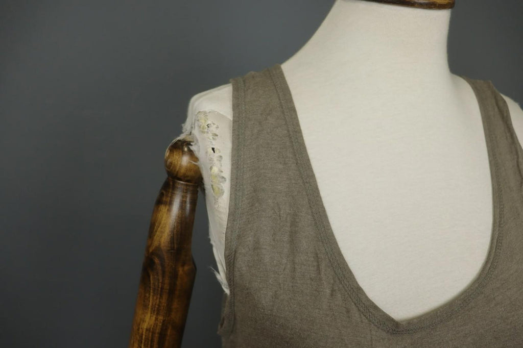 GUDRUN SJODEN Brown 100% Modal Sleeveless Scoop Neck Pullover Tank Dress – Size L