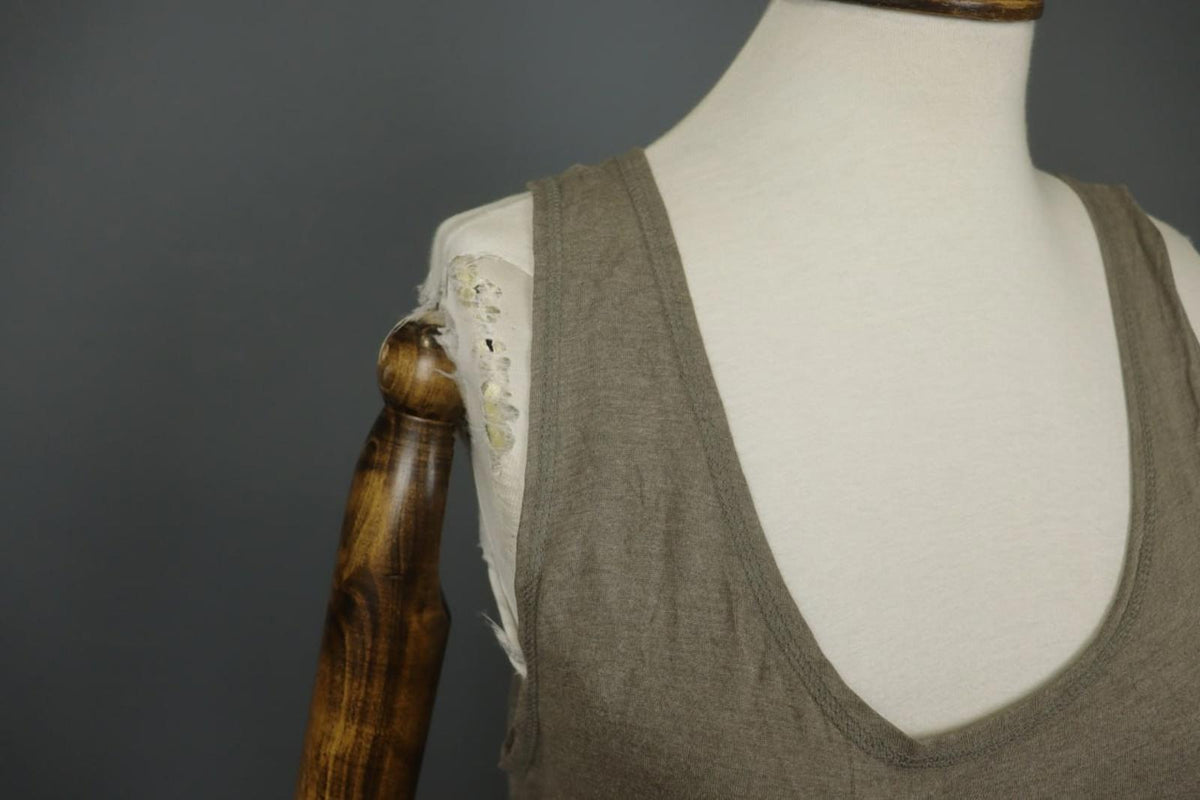 GUDRUN SJODEN Brown 100% Modal Sleeveless Scoop Neck Pullover Tank Dress – Size L
