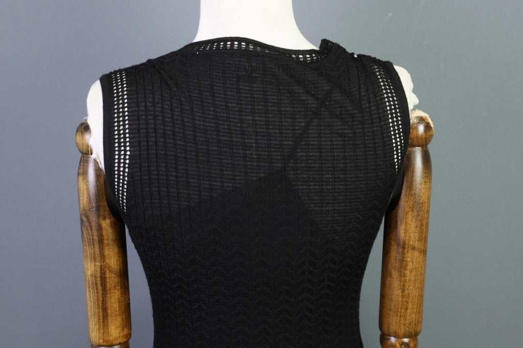 MISSONI Black Long Sleeve V-Neck A-Line Bodycon Dress – Size 44