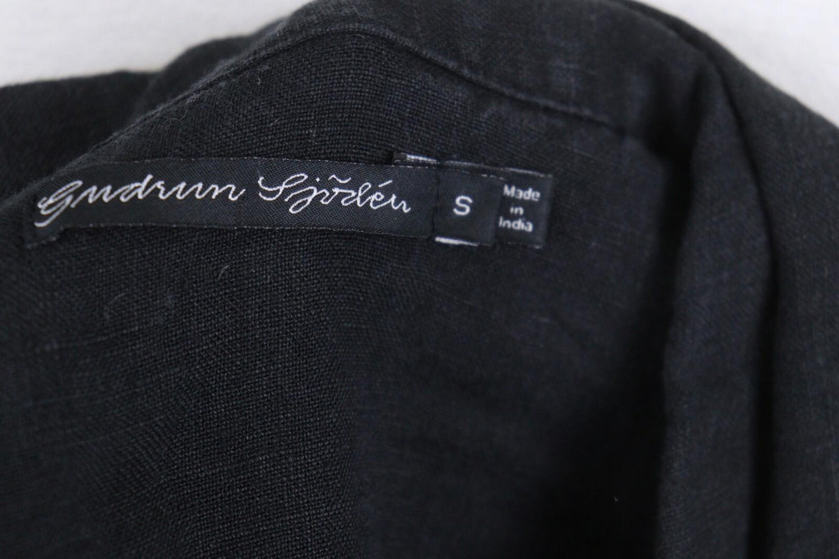 GUDRUN SJODEN Black Long Sleeve Casual Button Up Shirt – Size S