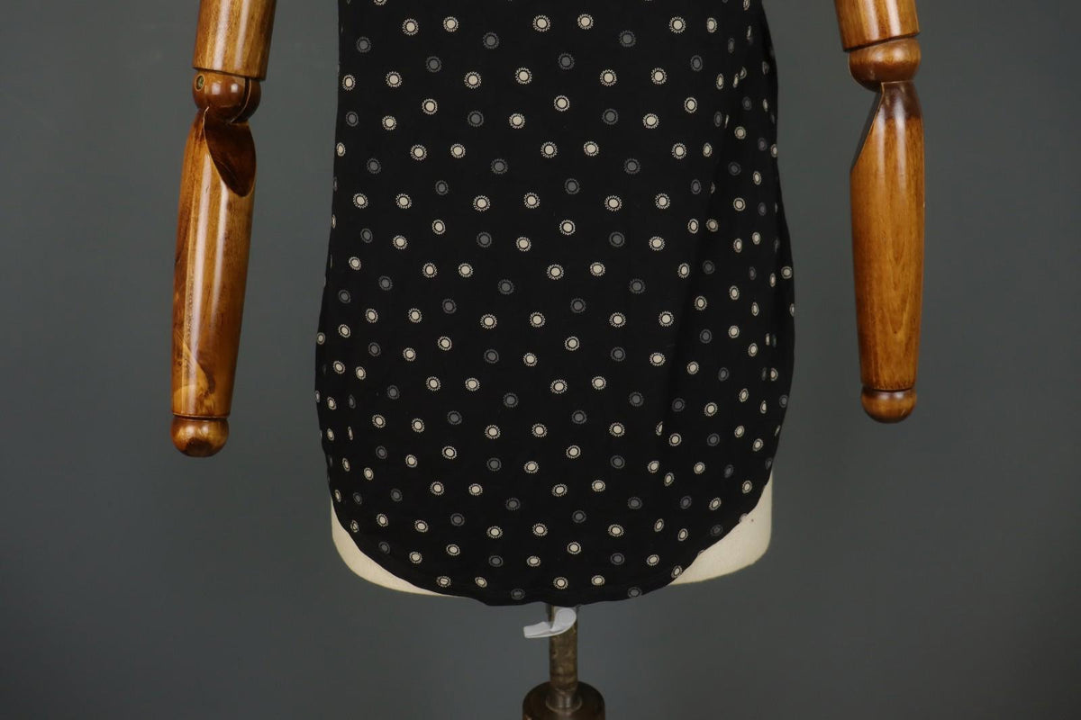GUDRUN SJODEN Multi Polka Dot Short Sleeve Round Neck Pullover Blouse Top – Size M