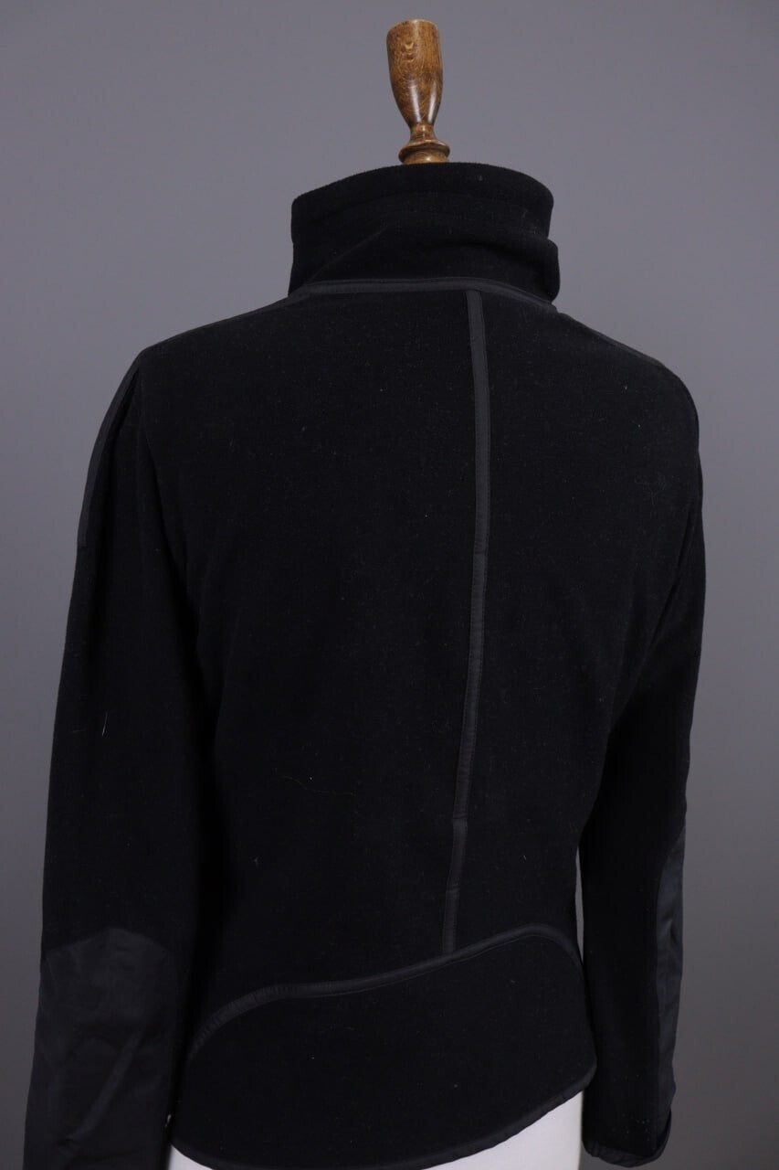 Frauenschuh Balck High Neck Pockets Full Zip Fleece Jacket – Size L