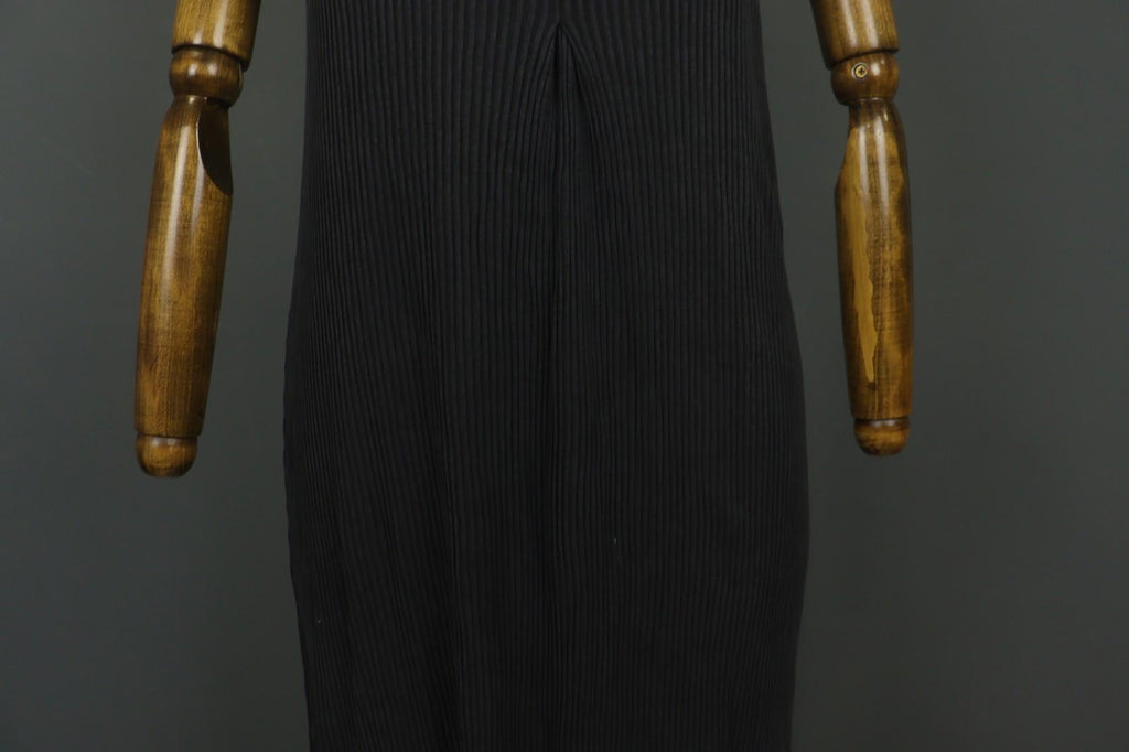 GUDRUN SJODEN Black Lyocell Short Sleeve Round Neck Pullover Shift Dress – Size M