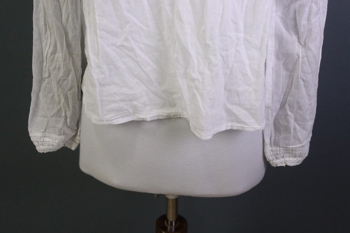ZADIG & VOLTAIRE White Long Sleeve Button Down Lace Top Blouse Shirt – Size 16-M