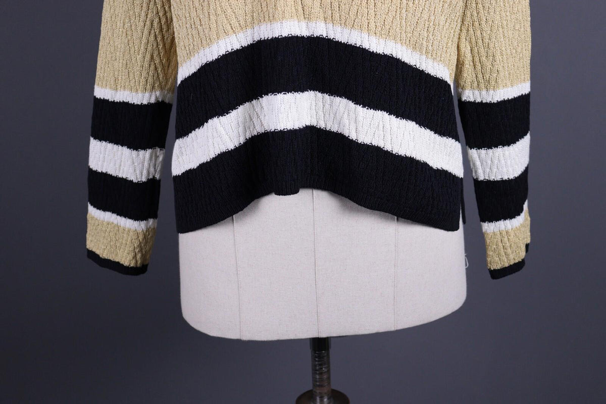 ST. JOHN SPORT BY MARIE GRAY Multicolor Striped Wool Knit Sweater – Size L