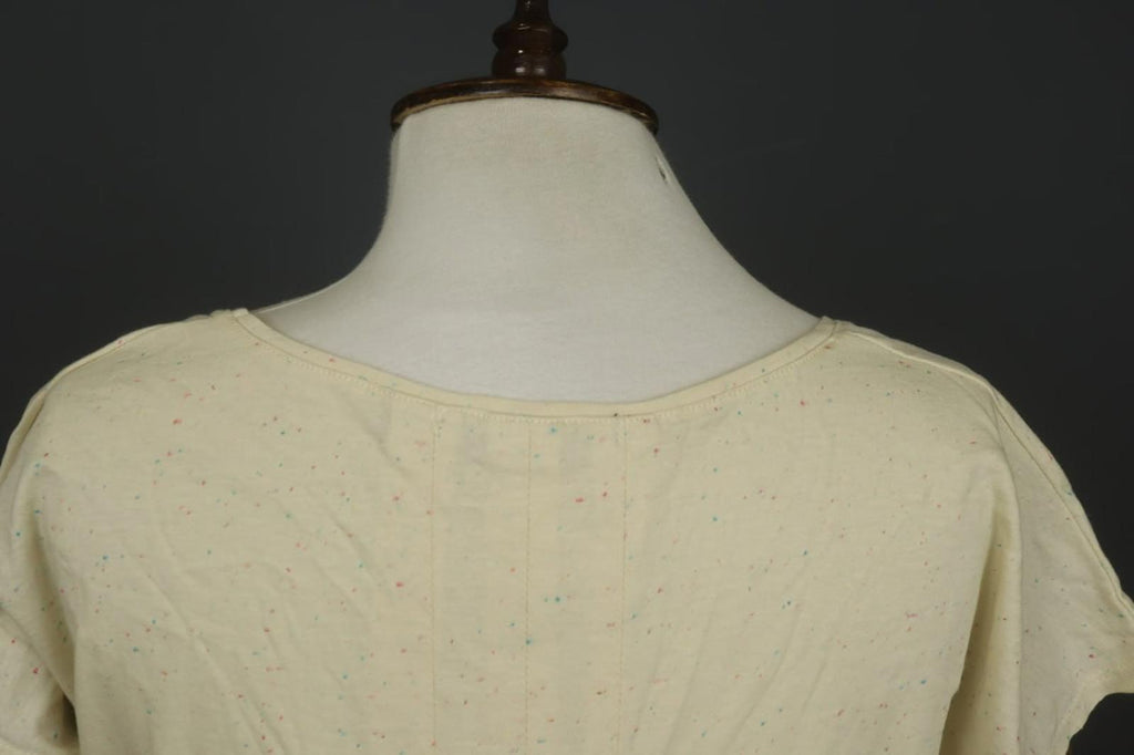 GUDRUN SJODEN Multicolor Cotton Pleated Short Sleeve Crew Neck Tank Dress – Size M