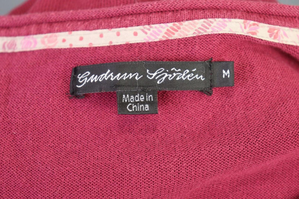 GUDRUN SJODEN Pink Long Sleeve Shift Sweater Knee Dress – Size M