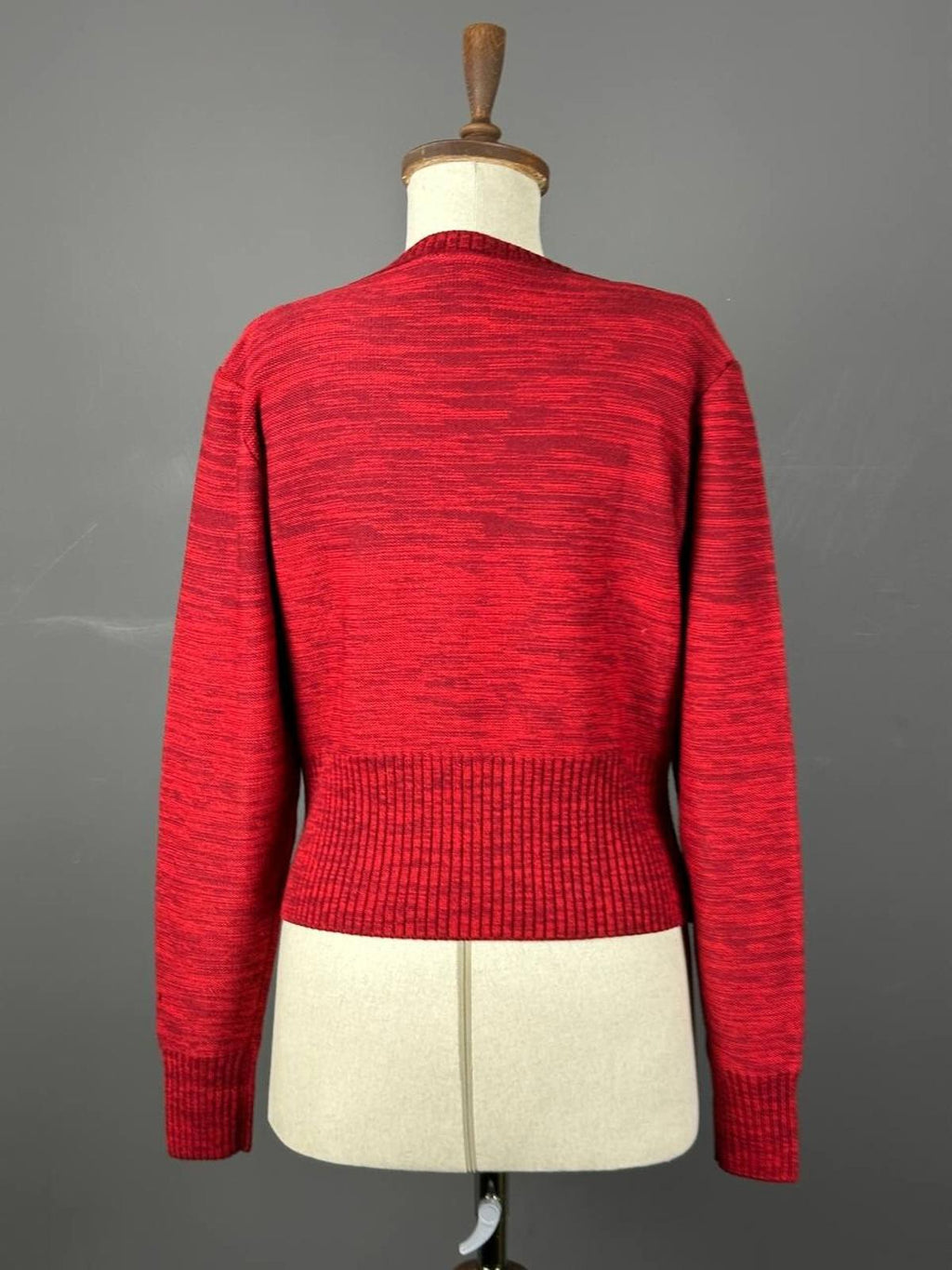 VERSACE JEANS Red Knit Cropped Sweater – Size L