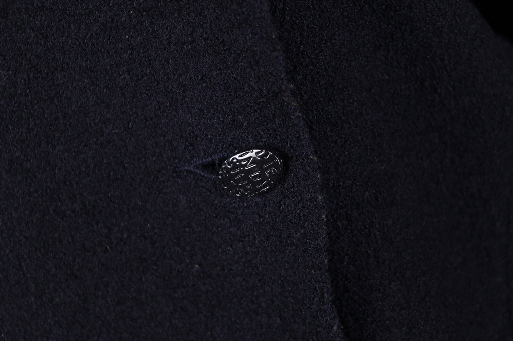 Indies France Wool Black Boiled Wool Double Breasted Coat Jacket – Size 2