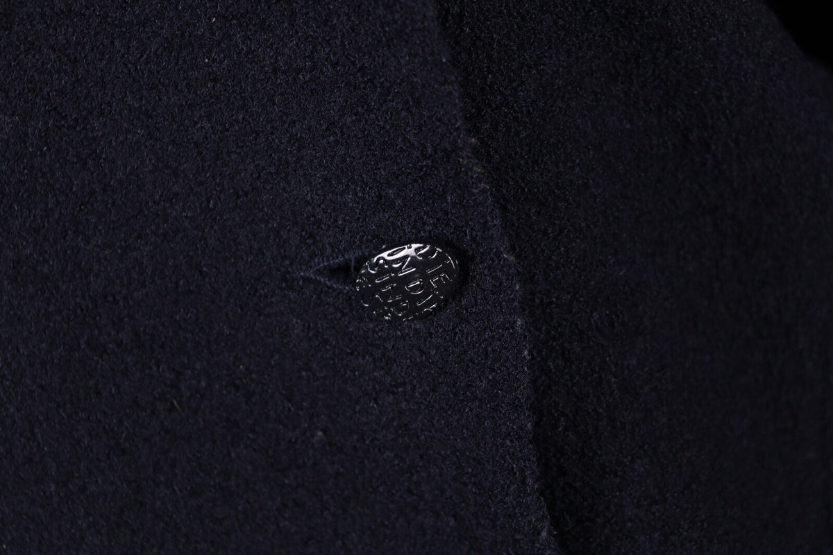 Indies France Wool Black Boiled Wool Double Breasted Coat Jacket – Size 2