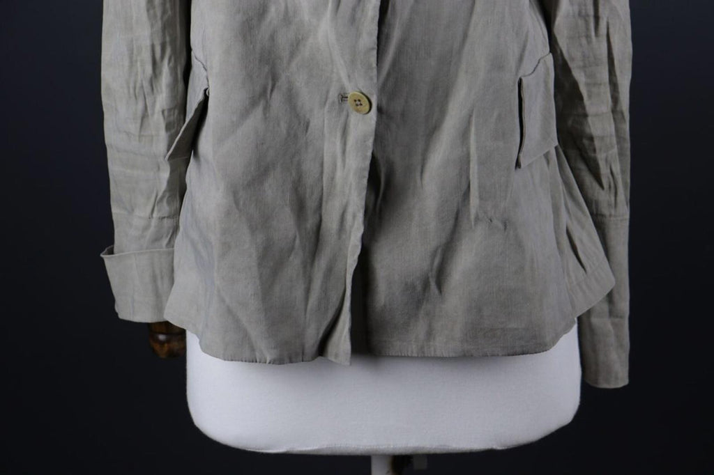 ANNETTE GORTZ Gray Linen Lightweight Blazer Jacket – Size 38 / M
