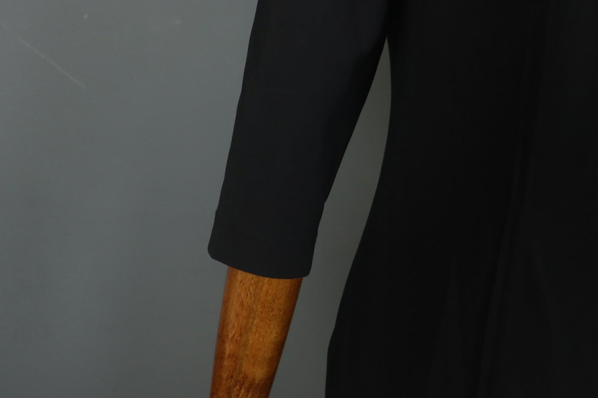 SARAH PACINI Black Long Sleeve Round Neck Pullover Bodycon Dress – Size S / M