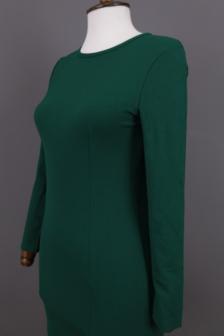 J. Crew Green Long Sleeve Bodycon Evening Midi Dress – Size XS