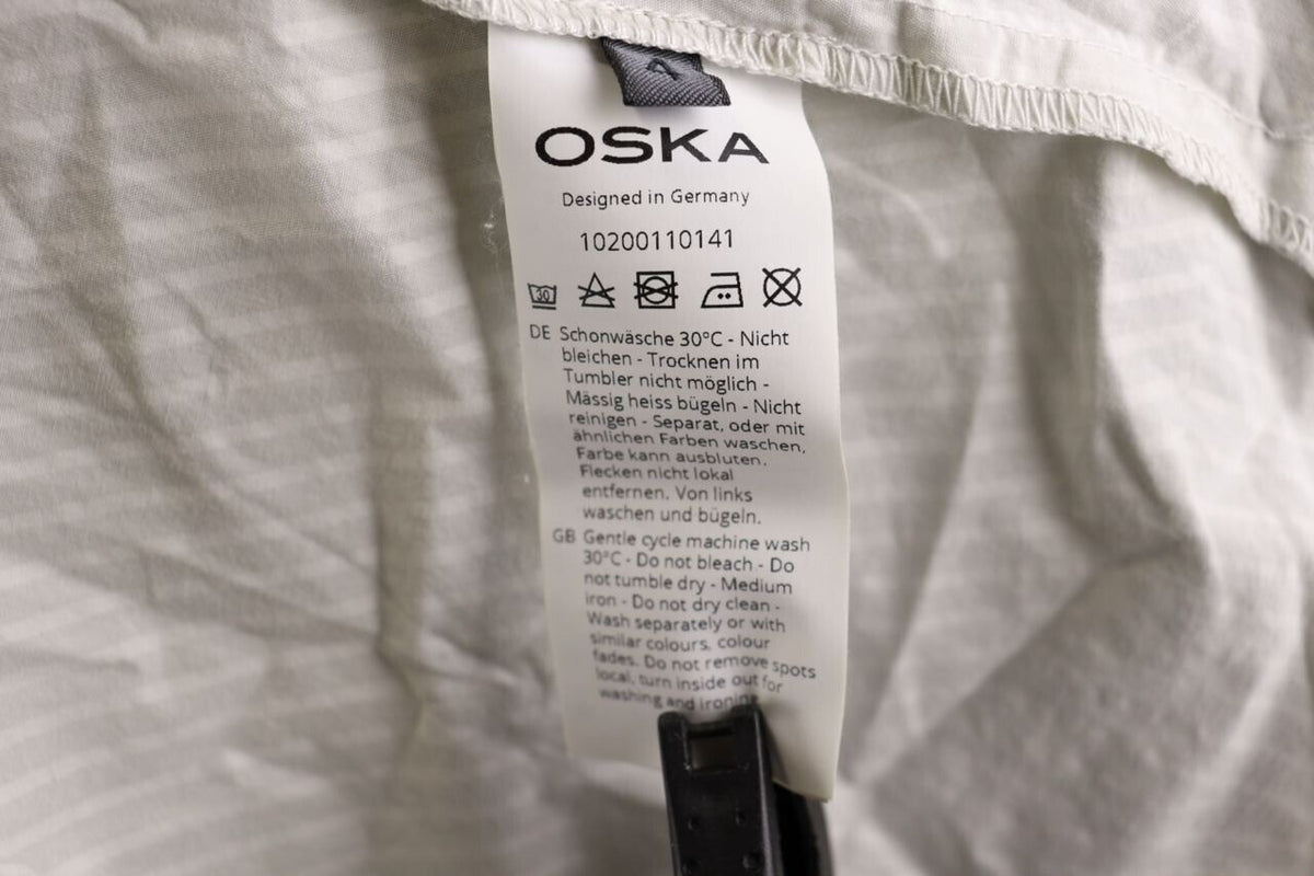 Oska White Relaxed Stripe Long Sleeve Tunic Shirt Dress Short – Size 4