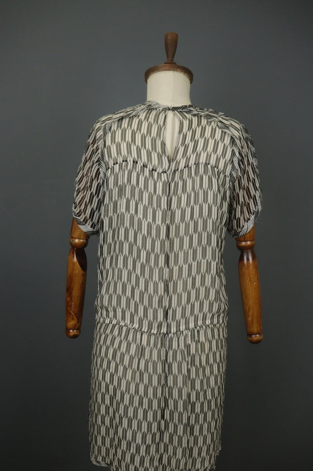 Isabel Marant Etolie Multi Geometric Short Sleeve Round Neck Shift Dress – Size 40