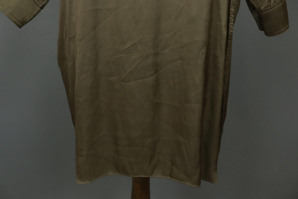 ZADIG&VOLTAIRE Green Long Sleeve Band Collar Button Front Shirt Dress – Size S