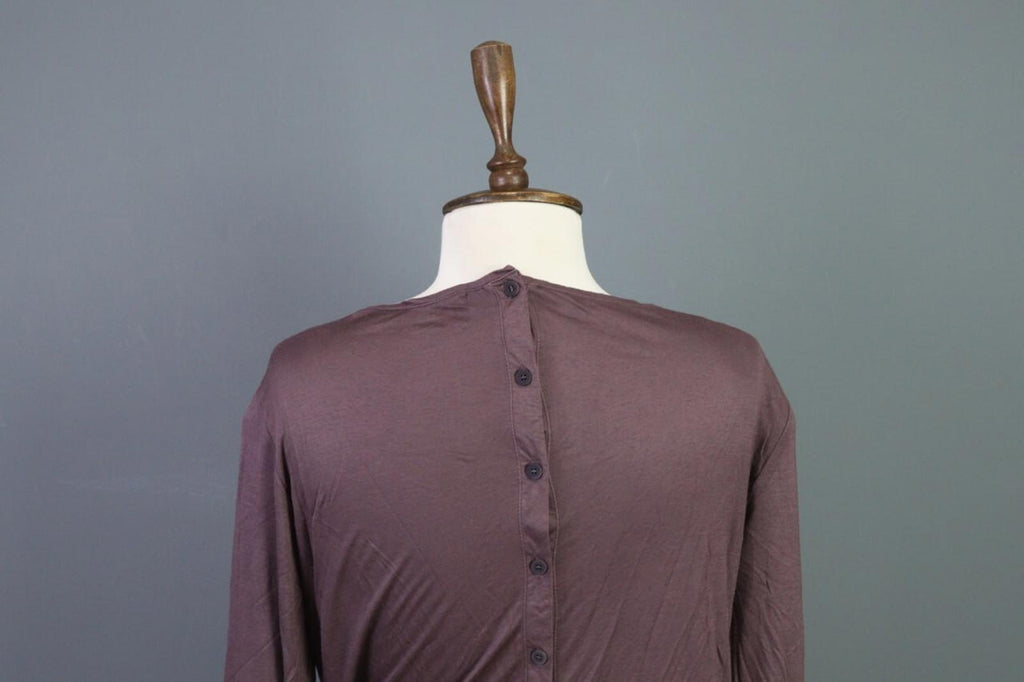 TRANSIT PAR SUCH Brown Button Back Long Sleeve Shirt Tunic – Size 2