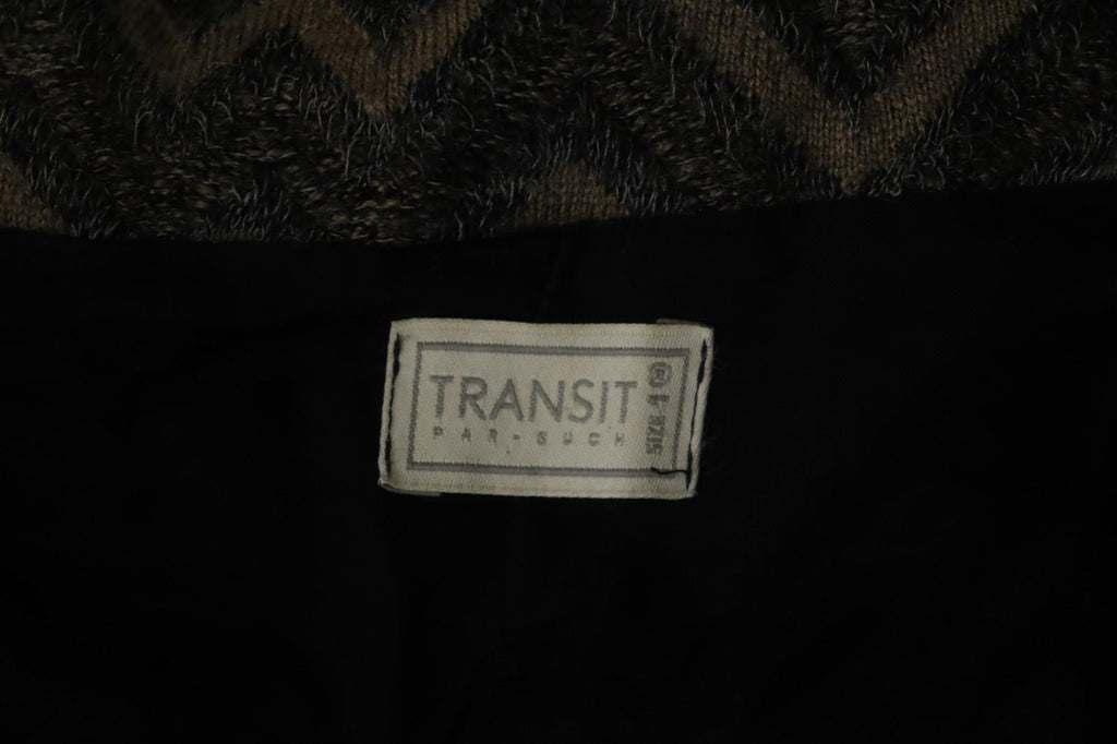 TRANSIT PAR SUCH Gray Brown Chevron Long Sleeve Button-Front Cardigan – Size 1