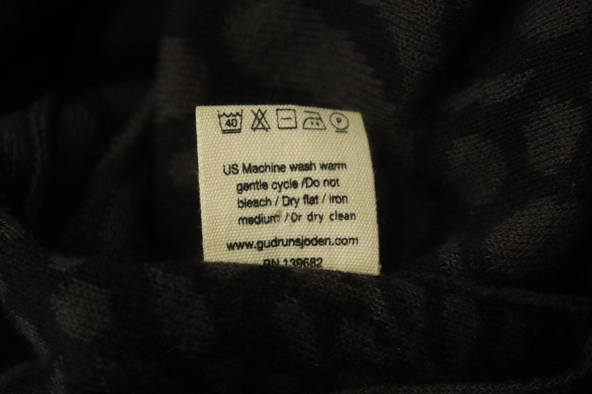 GUDRUN SJODEN Brown Floral 100% Cotton Button-Front Cardigan Sweater – Size S