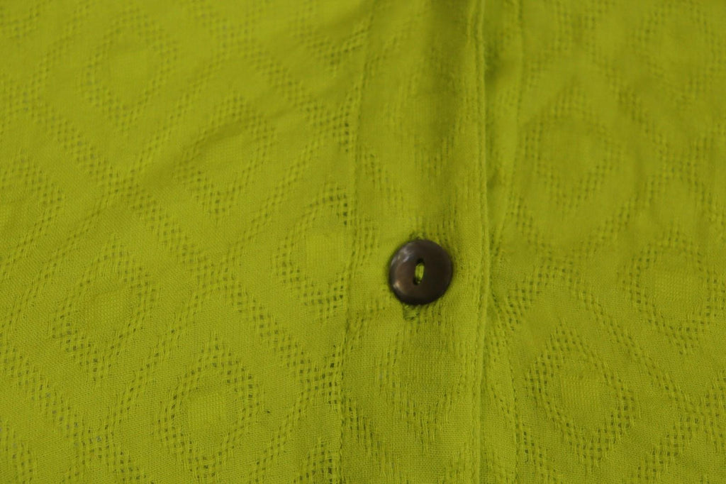 GUDRUN SJODEN Lemon Regular Fit Long Sleeve Button Front Shirt Dress – Size M