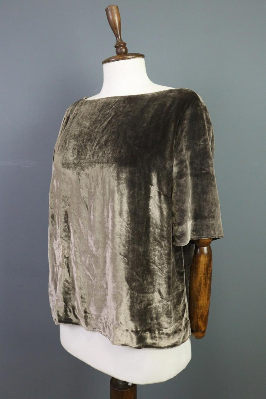 TOAST Brown Corduroy Silk 3/4 Sleeve Blouse Shirt – Size 12