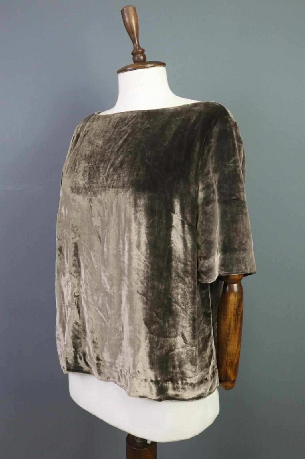TOAST Brown Corduroy Silk 3/4 Sleeve Blouse Shirt – Size 12