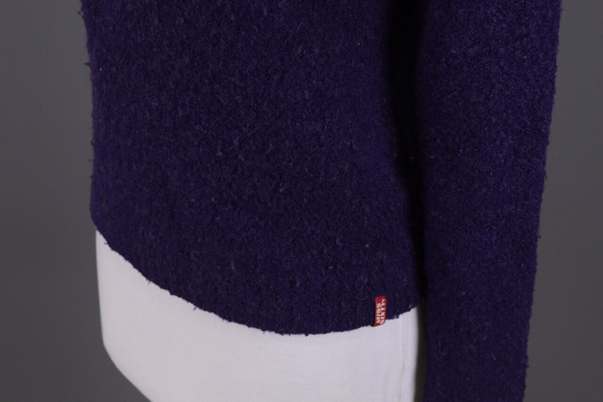 Miss Sixty Purple Knit Cropped Sweater – Size S