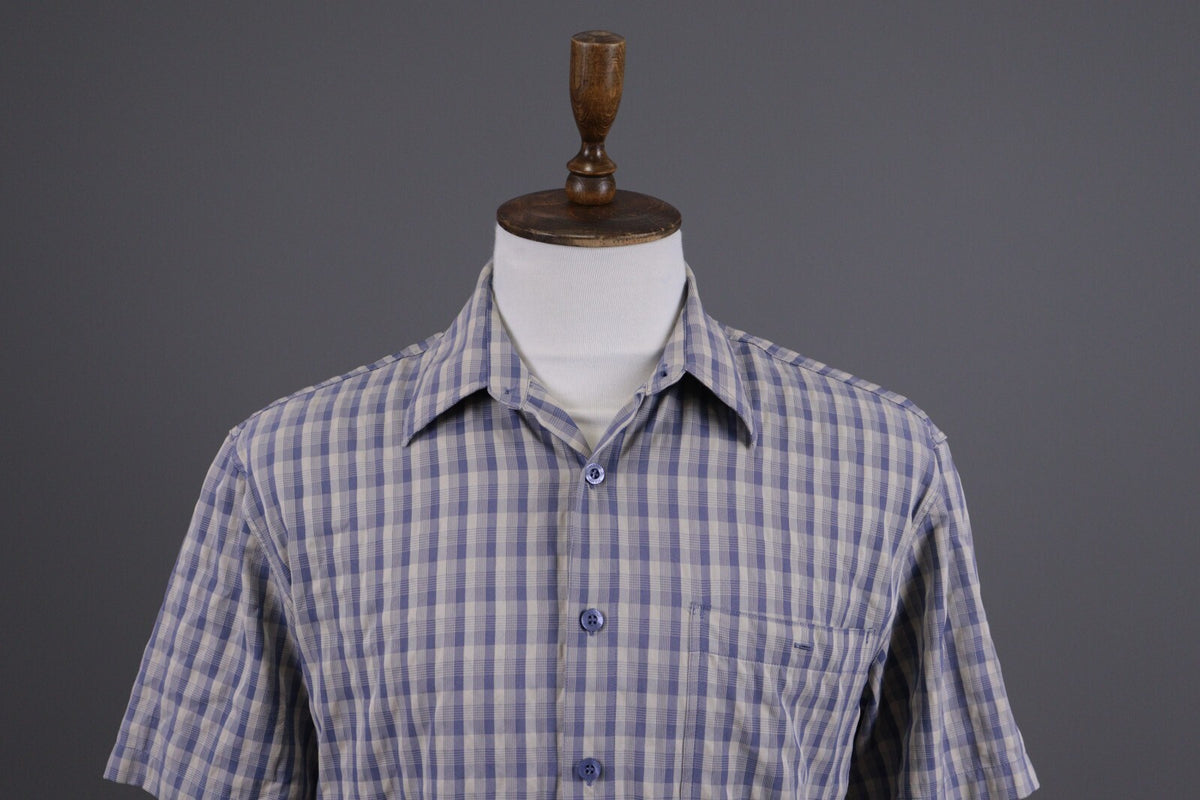 Mammut Outdoor Check Vintage Hiking Short Sleeve Button Down Shirt – Size M