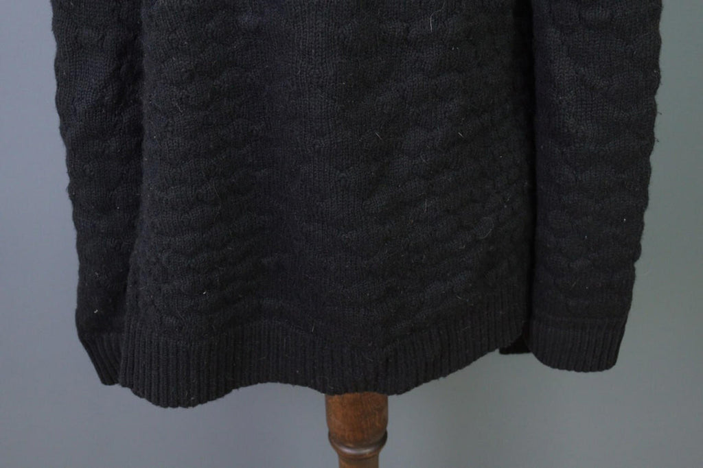 ZADIG & VOLTAIRE DAPHNEE ALN Black Alpaca Wool Wrape Cardigan Sweater – Size S – Used