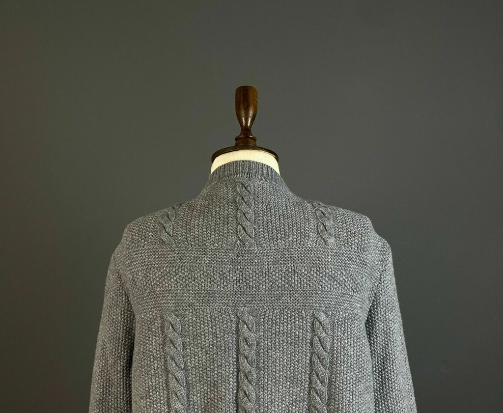 Giesswein Austria Grey Wool Knit Cardigan Jacket – Women's 44 / GB 30 / USA 14