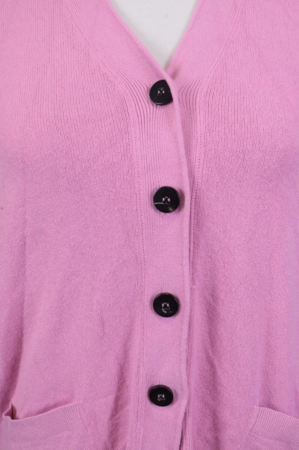IRIS VON ARNIM Pink Viscose Long Sleeve Button Front Cardigan Sweater – Size L