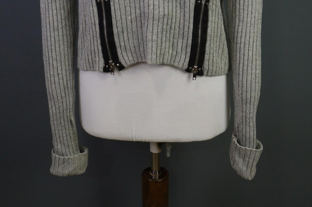 LINDEX Jean Paul Gaultier Gray Turtle Neck Ribbed Sleeve Pullover Sweater – Size L