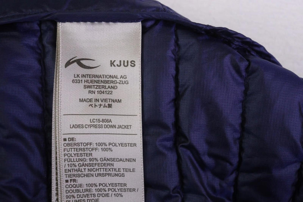 KJUS Blue Classic Fit Mock Neck Long Sleeve Full Zip Puffer Jacket – Size 40 / L
