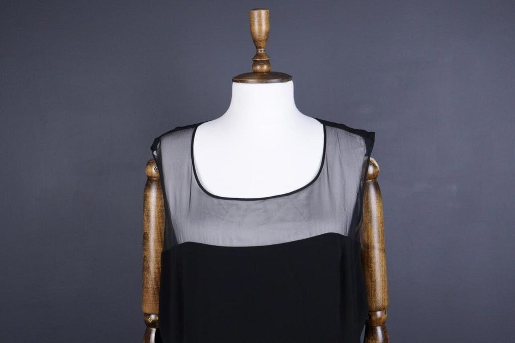 MARINA RINALDI Black Evening Sleeveless Tank Long Dress – Size 23