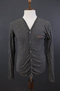 Nudie Jeans Co Gray V-Neck Classic Men's Cardigan Sweater – Size L