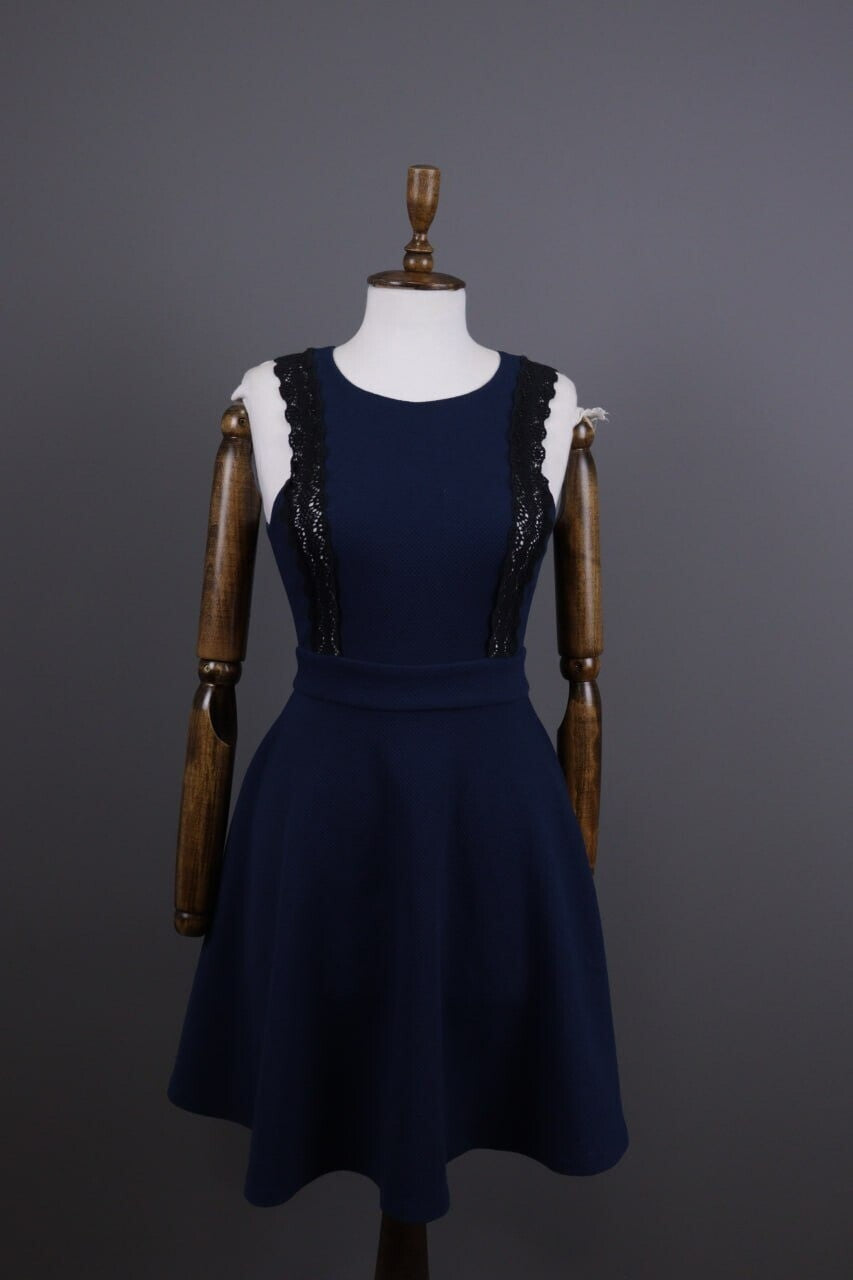 Claudie Pierlot Blue Summer Party Cocktail Evening Skeater Dress – Size 36