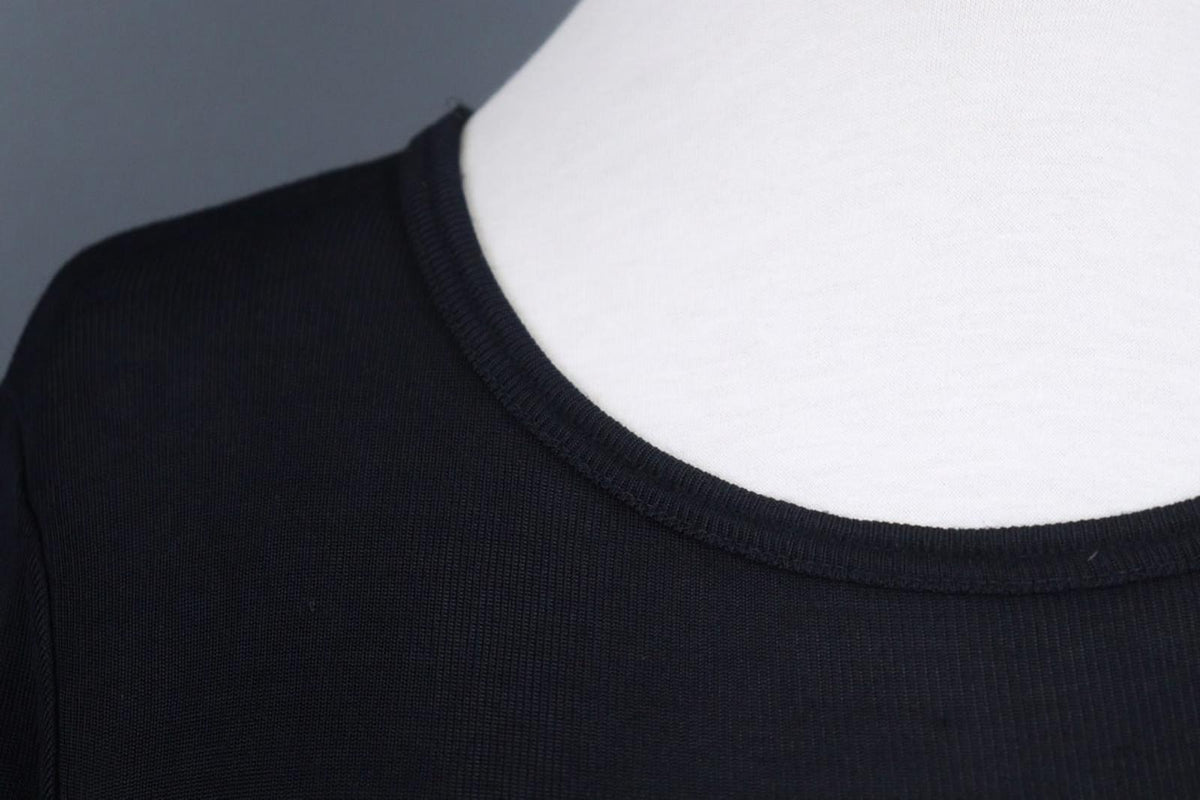 MARITHE+FRANCOIS GIRBAUD Black Viscose Raglan Sleeve Pullover Sweater – Size 38