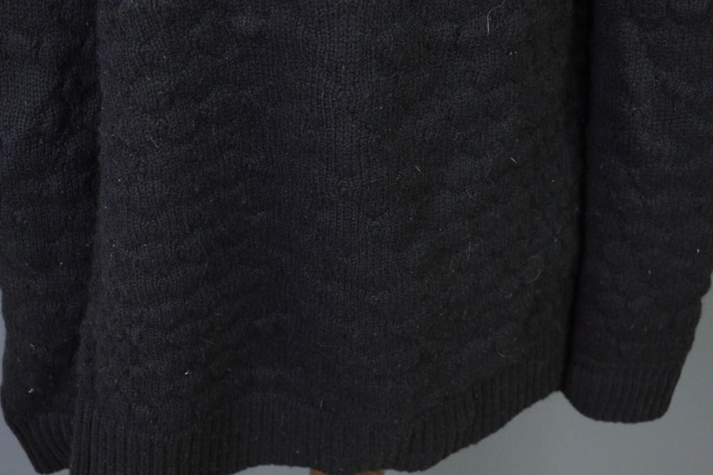 ZADIG & VOLTAIRE DAPHNEE ALN Black Alpaca Wool Wrape Cardigan Sweater – Size S – Used