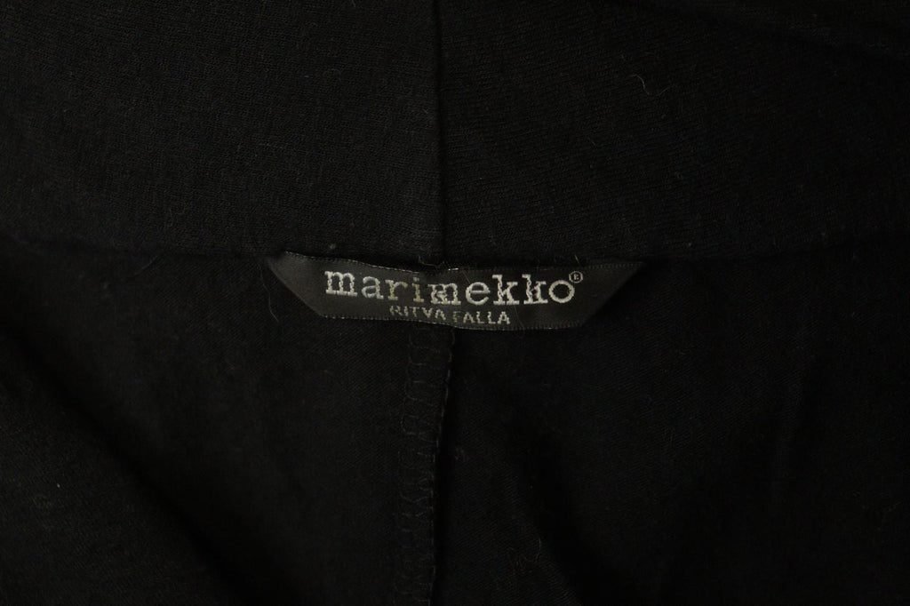 MARIMEKKO RITVA FALLA Black Gray Viscose Knitted Casual Long Sleeve Dress M/L