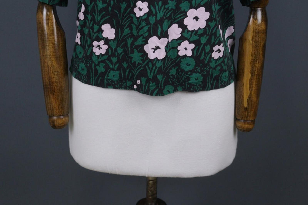 MARIMEKKO Hipat PIKKULEMPI Multicolor Floral Cotton Crew Neck Blouse Top – Size XS