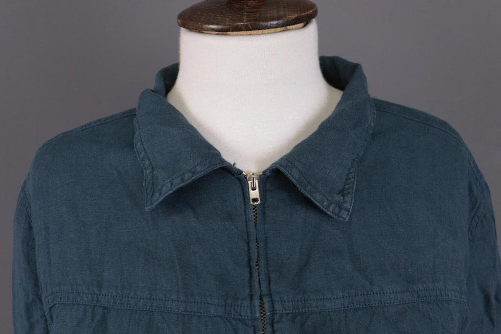 TRANSIT PAR SUCH 164 Blue Lagenlook Lightweight Linen Coat Jacket – Size 5