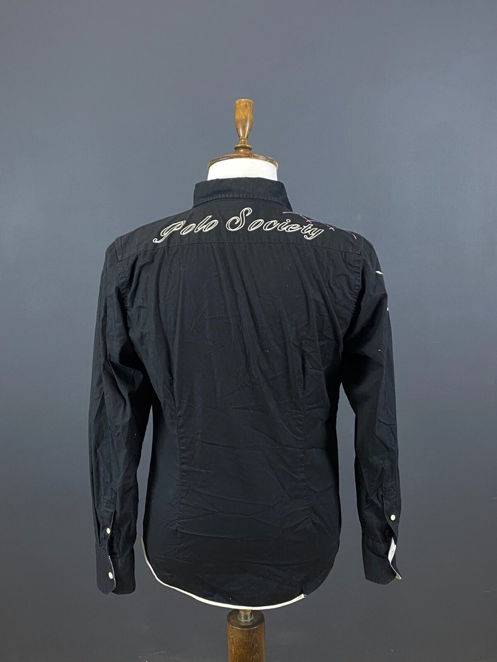 La Martina Queens Polo Society Black Long Sleeve Button Down Shirt – Size M