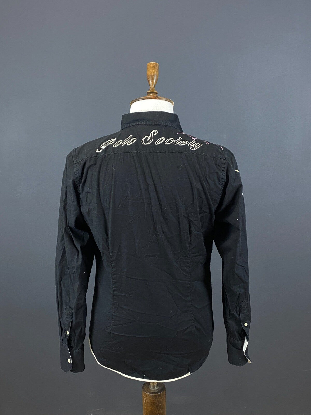 La Martina Queens Polo Society Black Long Sleeve Button Down Shirt – Size M