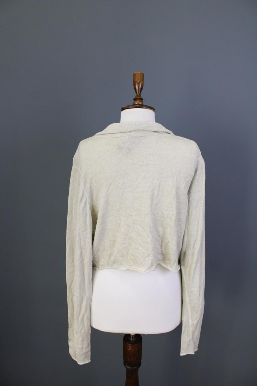 RUNDHOLZ Cardigan Sweater Beige 100% Cotton Collared Long Sleeve – Size XL