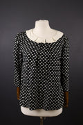 Claudie Pierlot Black White 3/4 Sleeve Lagenlook Blouse Shirt – Size 38
